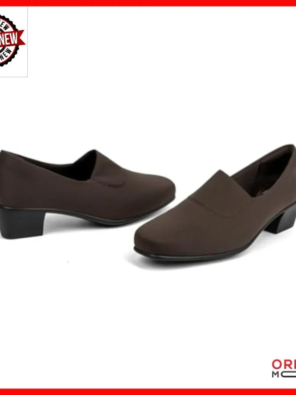 Orthopedic Pumps Low Block Heel Square Toe Stretch Comfortable Dress Loafers